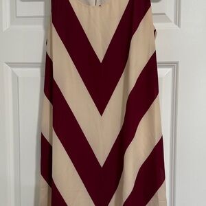 Charming Charlie Red and Cream A-Line Mini Dress